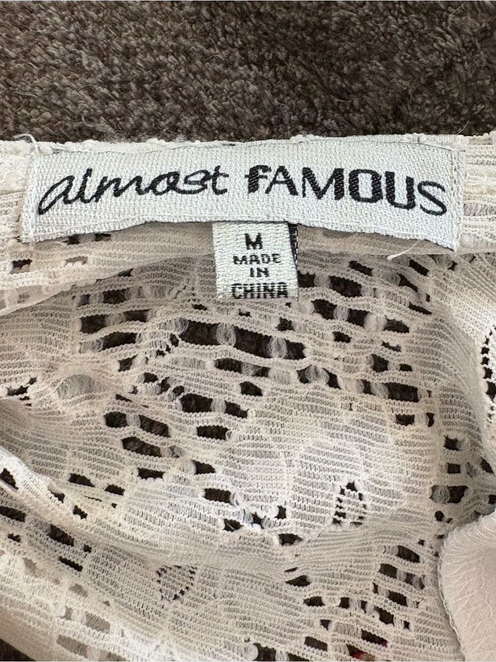 Almost Famous Strapless Lace Floral High Low Dress – Size Medium - Picture 5 of 5